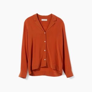 EVERLANE The Clean Silk Notch Shirt